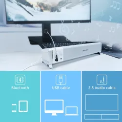 Bluedio LS - computerluidspreker - soundbar - USB bedraad - Bluetooth - met microfoonBluetooth Luidsprekers