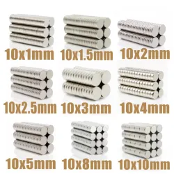 N35 - magnete rotondo al neodimio - 10 * 1 mm - 10 * 10 mm - 20 pezzi
