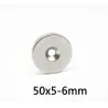 N35 - magnes neodymowy - okrągły stożkowy - 50 * 5mm - z otworem 6mmN35