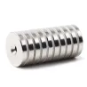 N35 - magnes neodymowy - okrągły stożkowy - 30 * 4mm - z otworem 5mmN35