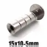 N35 - magnes neodymowy - okrągła tarcza z łbem stożkowym - 18 * 3mm - z otworem 5mmN35