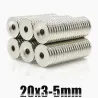 N35 - magnes neodymowy - okrągła tarcza z łbem stożkowym - 20 * 3mm - z otworem 5mmN35
