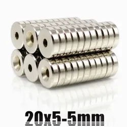 N35 - neodymium magnet - round countersunk disc - 20 * 5mm - with 5mm hole