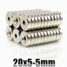 N35 - magnes neodymowy - okrągła tarcza z łbem stożkowym - 20 * 5mm - z otworem 5mmN35