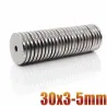 N35 - magnes neodymowy - okrągła tarcza z łbem stożkowym - 30 * 3mm - z otworem 5mmN35