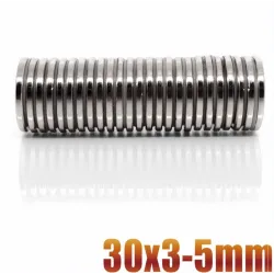 N35 - magnes neodymowy - okrągła tarcza z łbem stożkowym - 30 * 3mm - z otworem 5mmN35