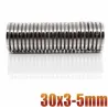 N35 - magnes neodymowy - okrągła tarcza z łbem stożkowym - 30 * 3mm - z otworem 5mmN35