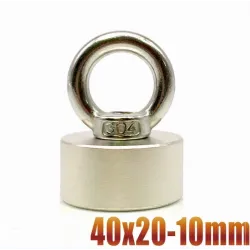 N35 - magnes neodymowy - okrągła tarcza z łbem stożkowym - 40 * 20mm - z otworem 10mmN35