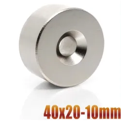 N35 - neodymium magnet - round countersunk disc - 40 * 20mm - with 10mm hole