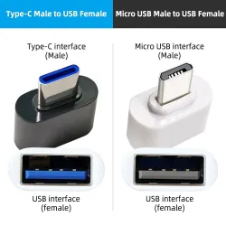 Type-C - micro USB 2.0 - OTG adapter - converter