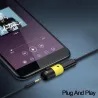 USB type-C - 3,5 mm jack - aux-audiolader - OTG-converter - adapter - capsulevormSplitters