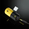 USB typu C - gniazdo 3,5 mm - ładowarka aux audio - konwerter OTG - adapter - kształt kapsułyRozgałęźniki