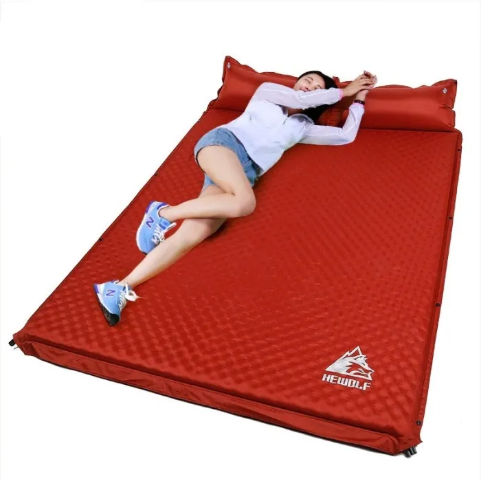 Outdoor / campingmat - opblaasbaar tentmatras - met kussenkussen - dubbelOutdoor & Kamperen