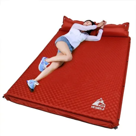 Outdoor / campingmat - opblaasbaar tentmatras - met kussenkussen - dubbelOutdoor & Kamperen