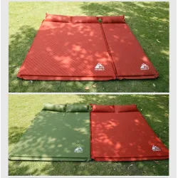 Outdoor / camping mat - inflatable tent mattress - with cushion pad - double