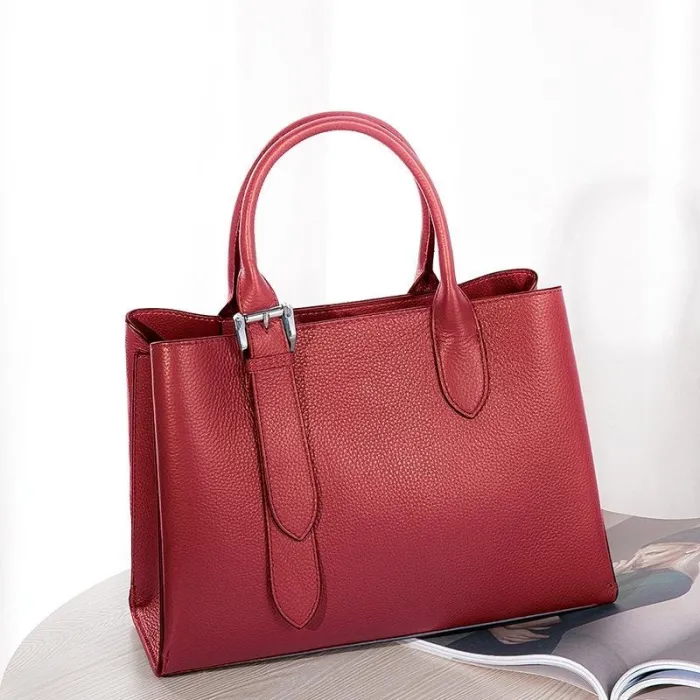Luxe dames schoudertas - echt leerHandtassen