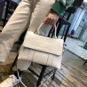 Elegante schoudertas - leer - krokodillenleer patroonHandtassen