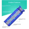 Trackman single person Outdoor Self-Inflating Sleeping Pad with Pillow Camping Tent Mat Travel Moisture-proof Mat 3colors