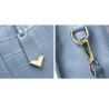 Elegant shoulder bag - genuine leather - stone pattern