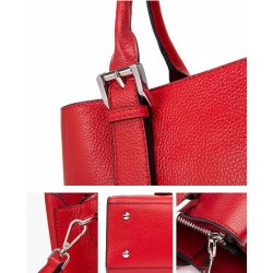 Luxurious women's shoulder bag - genuine leather