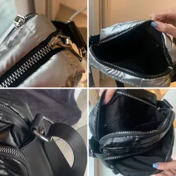 Kleine schoudertas - nylon - brede riemTassen