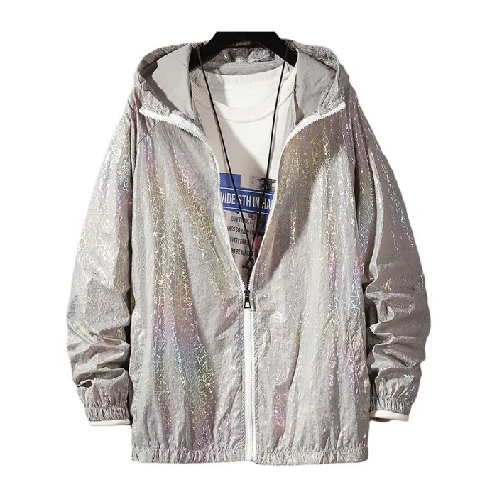 Kleurrijk bomberjack voor dames - dun windjack - reflecterend jack met capuchonJassen