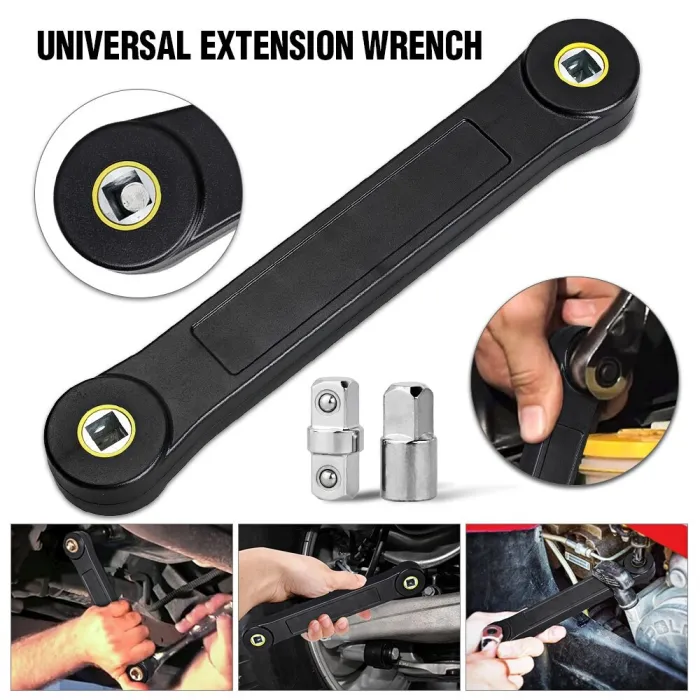 Universalverlängerungsschlüssel - mit 2 Adaptern - 3/8"