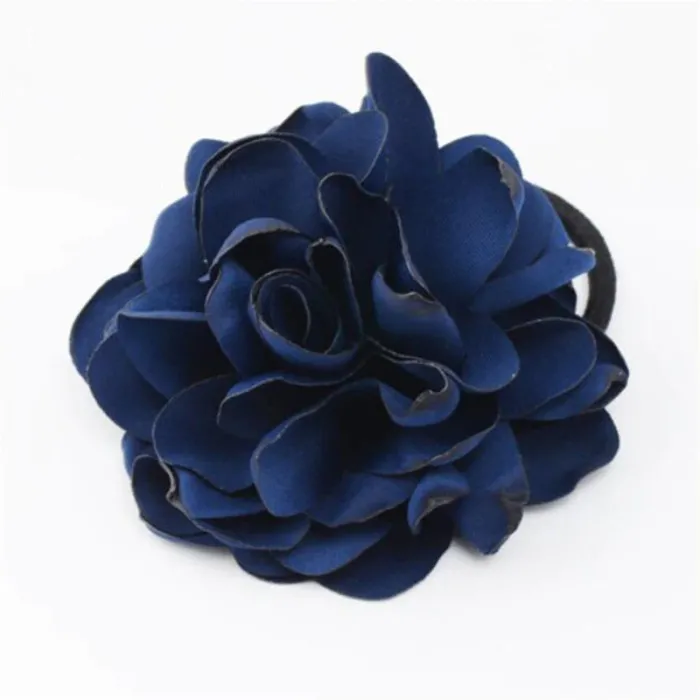 Elegantes elastisches Haarband - mit großer Rose