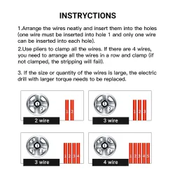 AlicatesAutomatic Wire Stripper Twisted Wire Tool Cable Peeling Twisting Connector Electrician Stripping Artifact Connector H...