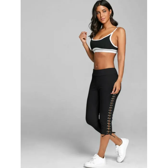 Trendige Leggings zum Schnüren - mittlere Wadenlänge