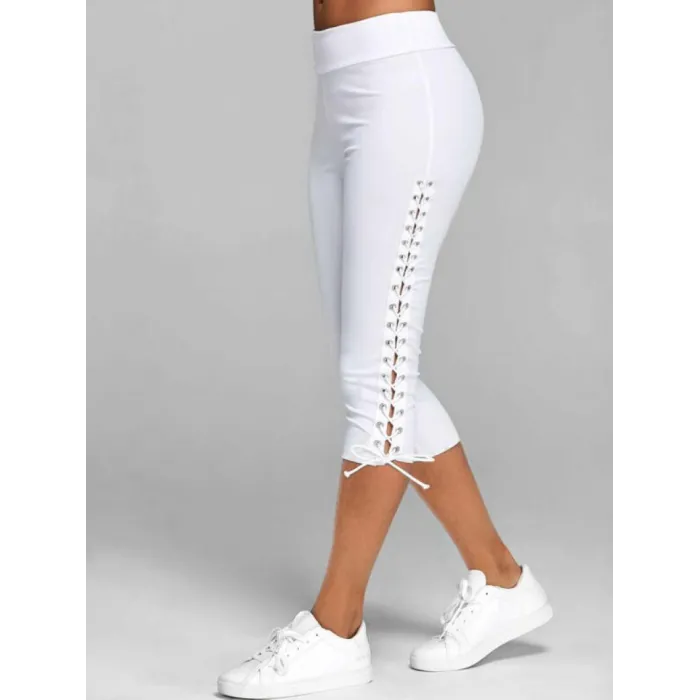 Trendige Leggings zum Schnüren - mittlere Wadenlänge