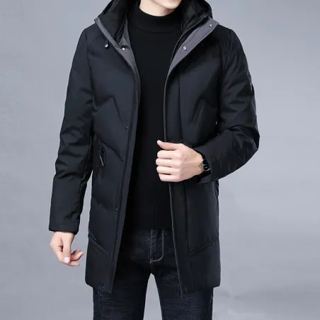 Luxe warme winterjas - lange parka - met capuchon - eendendonsJassen