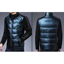 Fashionable short jacket - shiny down winter windbreaker