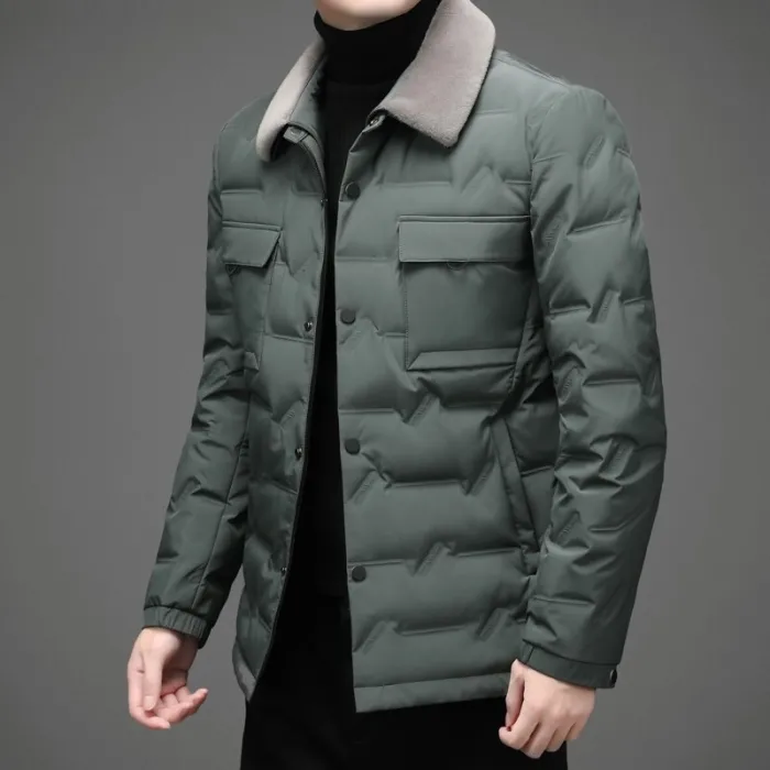 Modieus warm kort jack - donzen windjack - met afneembare bontkraagJassen