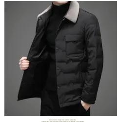 Modieus warm kort jack - donzen windjack - met afneembare bontkraagJassen