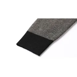 Fashionable warm men's sweater - knitted wool - geometric print