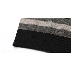 Fashionable warm men's sweater - knitted wool - geometric print