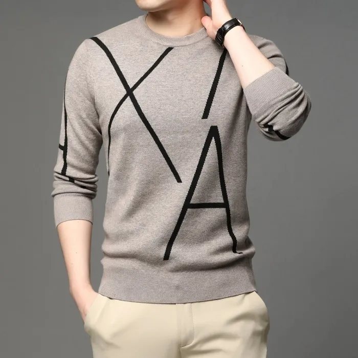 Elegante gebreide trui - grote letterprintHoodies & Sweaters