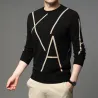 Eleganter Strickpullover - großer Buchstabendruck