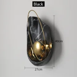 Moderne wandlamp van hars - LED - schelpvormWandlampen