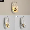 Moderne Kunstharz-Wandleuchte - LED - Muschelform