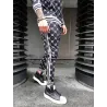 Modny dres sportowy - bluza z zamkiem / długie spodnie - dopasowany krój - druk 3DSpodni