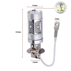 H3 30W CREE LED feux de voiture 1400 Lumen - ampoules - 2 pièces