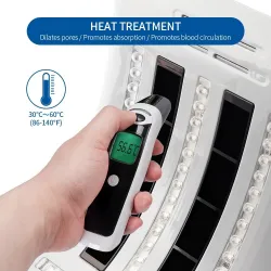PDT LED-Gesichtsmaske - Lichttherapie - Hautstraffung / Verjüngung / Entfernung von dunklen Flecken - 7 Farben
