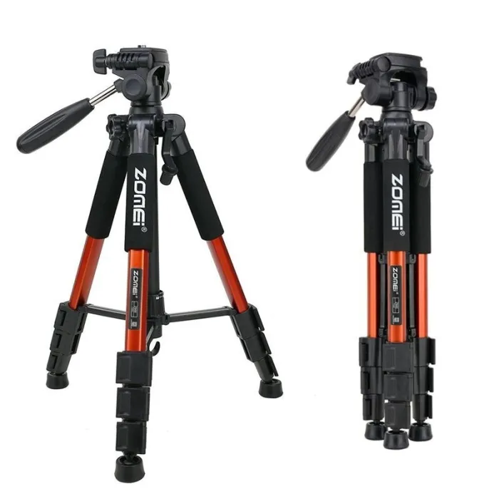 Z666 - professioneel aluminium camerastatief - draagbaar - met Pan head - voor Canon DSLR cameraStatieven en standaarden