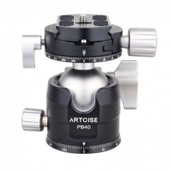 PB40 - tripod ball head - double panoramic - low profile - 360 degree rotatable - for DSLR cameras