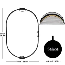5 i 1 fotoreflektor - ljusdiffusor - med handtag / väska - 60 * 90 cm