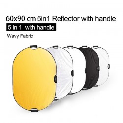5 i 1 fotoreflektor - ljusdiffusor - med handtag / väska - 60 * 90 cm