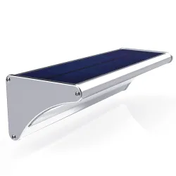 Luce solare 24 / 48 / 60 LED - sensore di movimento radar - lampada da parete in alluminio - impermeabile
