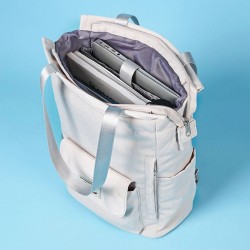 Stylish handbag - laptop backpack - with USB charging port - waterproof